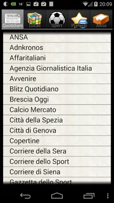 Quotidiani e Giornali Italiani android App screenshot 9